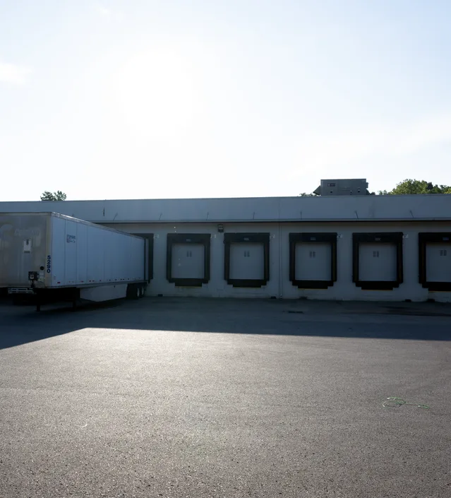 Dock doors with trailers at the loading positions